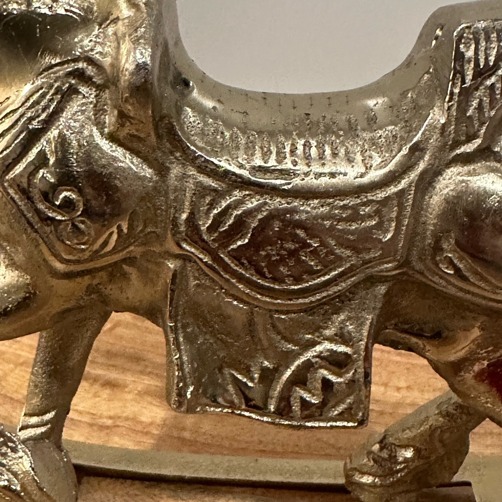 Martha Stewart Metallic Gold Rocking Horse Christmas Decor - Picture 2 of 11